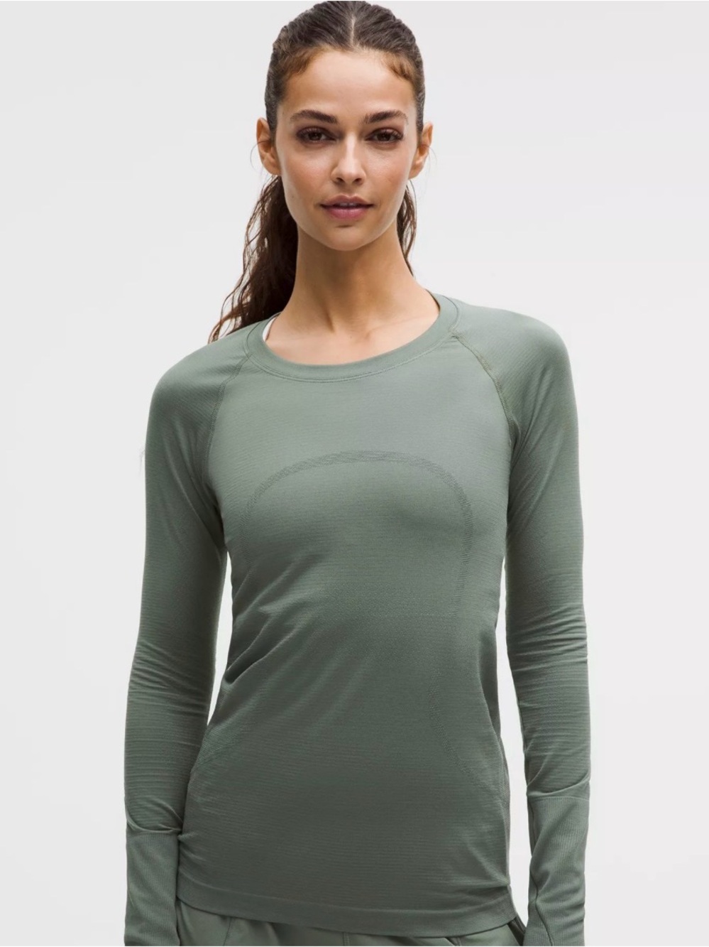 lululemon athletica Lightweight Long-Sleeve Crew in Sage
